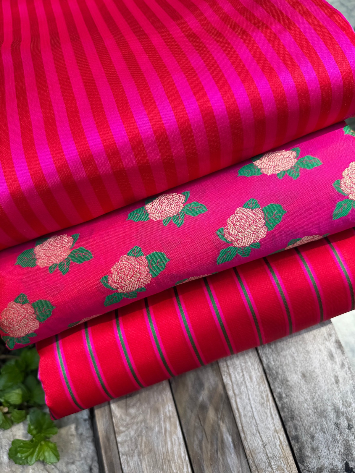 Satin Silk Stripe Fabric