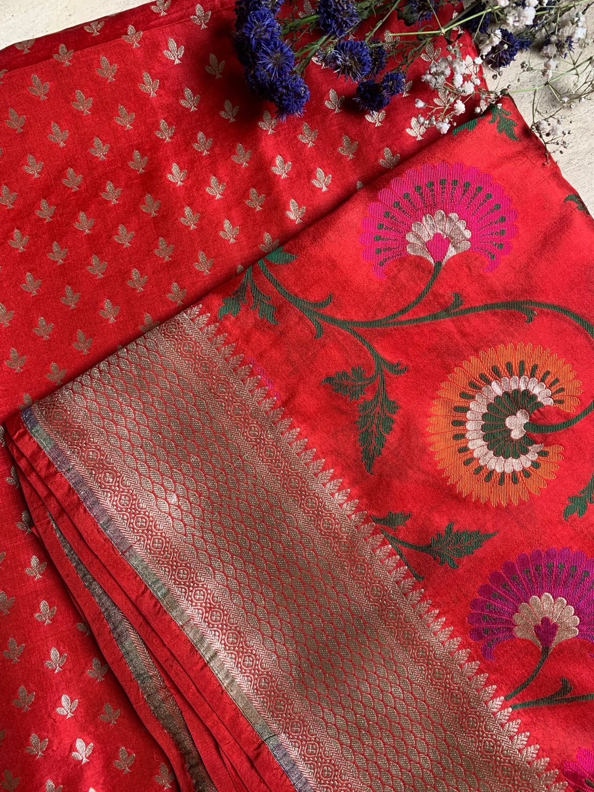 Kadhwa Katan Silk Meena Jaal Suit Sets
