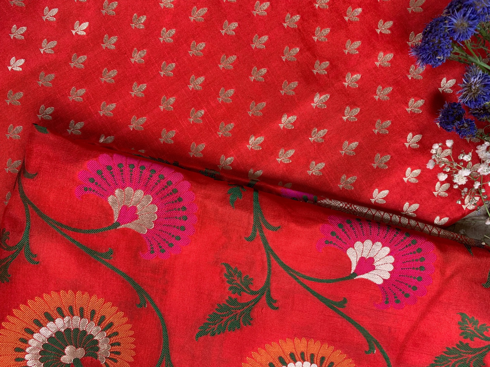 Kadhwa Katan Silk Meena Jaal Suit Sets