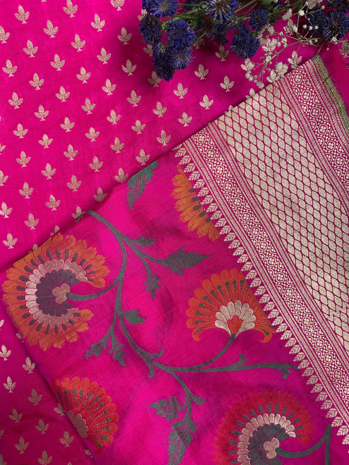 Kadhwa Katan Silk Meena Jaal Suit Sets