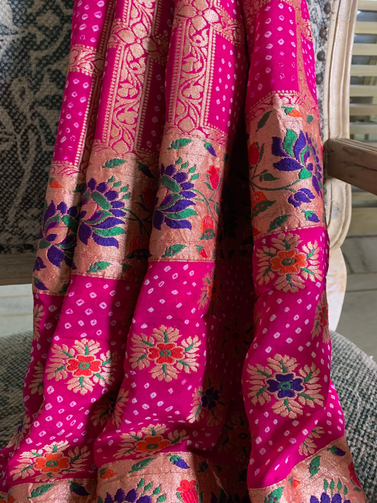 Bandhani Garchola Georgette Dupatta